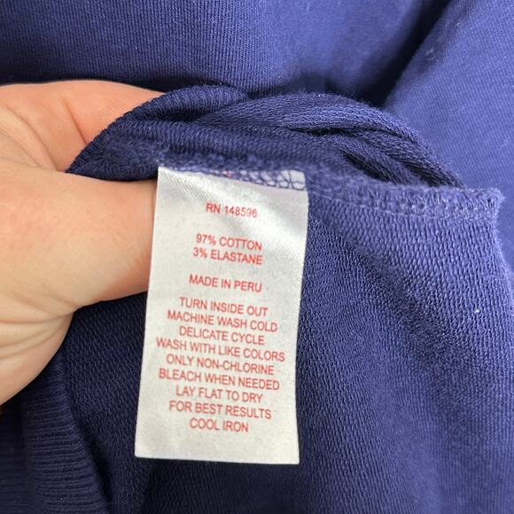 UNIVERSAL STANDARD Misa Tie Sleeve Sweatshirt Dress Navy Blue Sz 12 {U40} - Picture 5 of 5